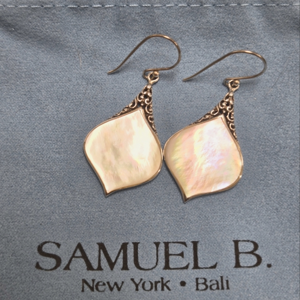 Samuel B. Mother of Pearl Sterling Silver Earrings